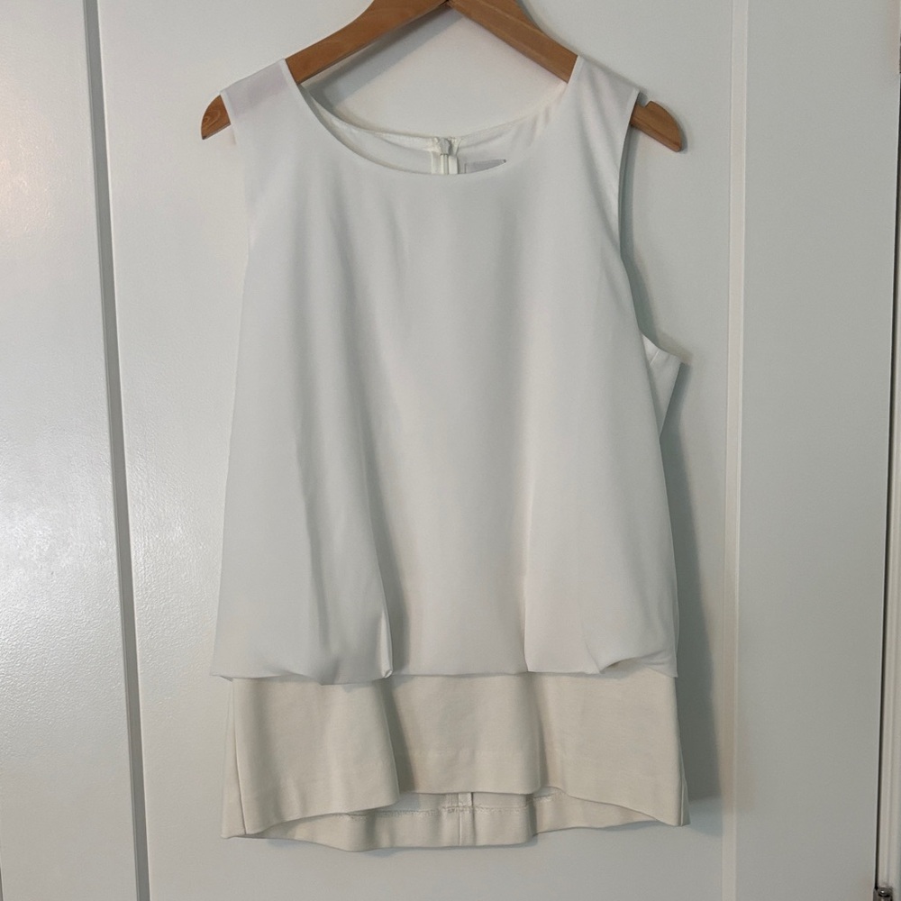 CAbi White Indulgence Tank Top, Size S